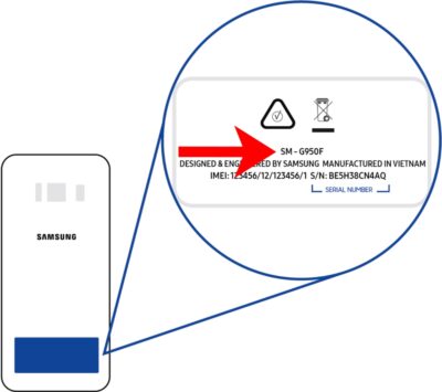 Samsung Model herkennen via de SM- nummer op de achterkant